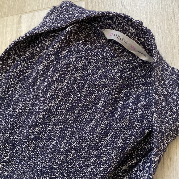 Athleta Navy & White Long Sleeve Long Cardigan Sweater Size XXS - Picture 12 of 12